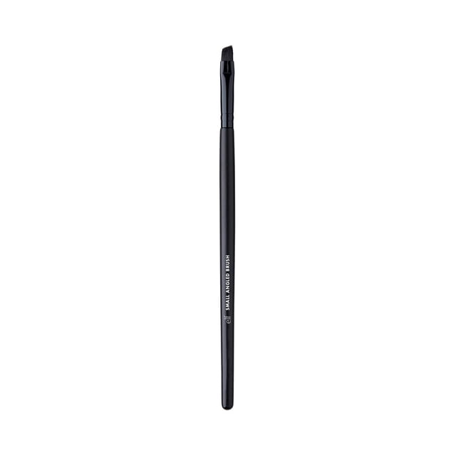 e.l.f. Cosmetics Petit Pinceau Incliné avec Manche Noir et Poils en Taklon Synthétique Inclinés Conçu pour une application Précise de la Couleur des Lèvres, des Sourcils Ou des Yeux à l'Aide de Produits de Maquillage à Sec Ou à l'Eau, Convient pour Créer des Lignes Fines et Droites.