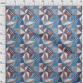 thumbnail image 4 of oneOone Georgette Viscose Navy Blue Fabric Check Patchwork Sewing Material Print Fabric By The Yard 42 Inch Wide, 4 of 5