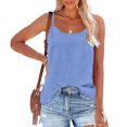 thumbnail image 2 of Yuyuzo Camisoles Débardeurs pour Femmes Sans Manches Hauts de Sortie Encolure Carrée Camis Décontractés Amples T-Shirts Tees, 2 of 7