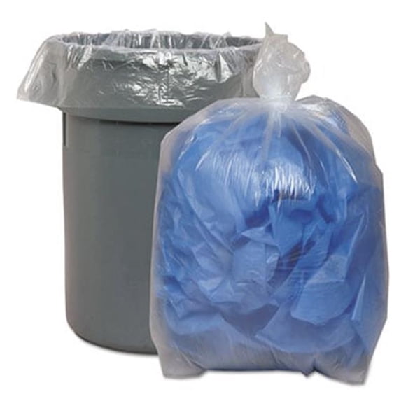 Boardwalk BWK532 Low Density Repro Can Liners, 1.1 Mil, 56 gal, 43" x 47", 10 Bags per Roll (Case of 10 Rolls) (BWK532)