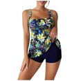 thumbnail image 2 of TIMIFIS Womens Tankinis Swimsuits Athletic Two Piece Tummys Control Bathing Suits with Shorts Modest Tank Tops, 2 of 8