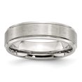 thumbnail image 1 of Bague à Rainures en Acier Inoxydable de 6 Mm Brossée et Polie 7 Tailles, 1 of 5