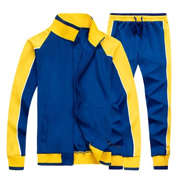 Men Tracksuit Set Casual Full Zip