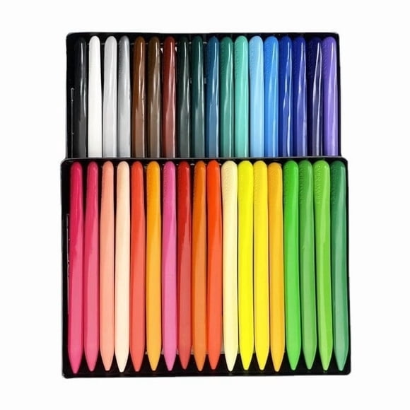 Triangle Grip Crayons Non Toxic Washable Kids Drawing Crayons Set Of 36 Colors Toddler Safe Art Supplies For Kids Coloring Crafts No Mess Design