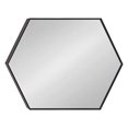 thumbnail image 1 of Kate and Laurel Rhodes Modern Hexagon Wall Mirror, 24" x 36", Black, Chic Geometric Wall Mirror, 1 of 5