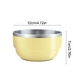 thumbnail image 3 of fheaev Small Stainless Steel Bowl Tableware Portable Household Fruit Basin Insulated Bowl Stackable And Nestable Stainless Steel Bowl, 3 of 6