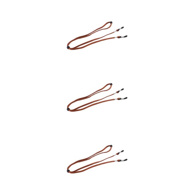 maskred Stretchy Universal Eyeglass Strap Non- for Slip Eyewear Retainer for Sports Dark Brown 26.77 Inch 3Set