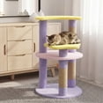 thumbnail image 4 of Costway 29" Cute Modern Cat Tree with Star & Moon Shaped Platforms, Jute Scratching Posts Purple, 4 of 9