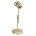 thumbnail image 2 of Simulation Microphone And Stand Set, Creativity Vintage Microphone Prop Model Stable Exquisite Workmanship  For Photo Studio Gold, 2 of 8