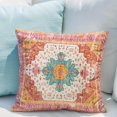 thumbnail image 5 of Orange Boho Throw Pillow Covers Set of 2 Monaco Rug Carpet Double Sided Pattern Cotton Soft Pillow Case Cushion Cover Pillowcase for Garden Couch Sofa Bed Decorative 20x20 inch, 5 of 5