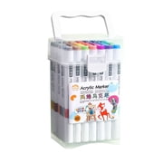 Washable Acrylic Watercolor Markers for Kids Art - Non-Bleed, Blendable Colors, Large Capacity Tips, School Supplies Set