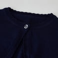 thumbnail image 4 of Dagugfen Toddler Baby Girls Clothes Cardigan Button Ruffle Comfy Casual Sweet Solid Color Cropped Jackets 1.5-14 Years, 4 of 7