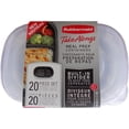 thumbnail image 2 of Rubbermaid TakeAlongs Divided Meal Prep Food Storage Containers with Lids, 887mL 10 Pack (20 Pieces) – BPA Free, Stackable, Freezer, Dishwasher & Microwave Safe – Perfect for Packing Lunch (Black), 2 of 2
