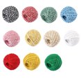 thumbnail image 3 of Thread Cotton Sewing Rope Twist Color Sewing Cord DIY Handicraft Woven String Knitting Supplies, Yellow, 3 of 9