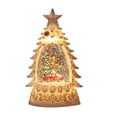 thumbnail image 2 of Aodebiao LED Christmas Tree Night Light Desktop Decor with Glass Cover Holiday Scene Layout Battery Powered Festive Glowing Home Office Decoration Gift, 2 of 5