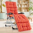 thumbnail image 4 of Costway 2 Pcs Coussin de Chaise Longue 73 Pouces Coussin Rembourré pour Fauteuil Inclinable Intérieur Extérieur Orange Foncé, 4 of 8