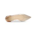 thumbnail image 4 of BLISSFUL STEP Women's Shoes Rhinestone Clear Pointed Toe Slip On Ballet Flats Champagne Gold 7, 4 of 8