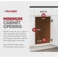 thumbnail image 4 of Rev-A-Shelf RV-12KD-16C-S Single 35 Quart Sliding Pullout Trash Bin, Red, 4 of 9