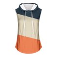 thumbnail image 3 of IROINID Débardeurs d'Entraînement pour Femmes, Sweat à Capuche Imprimé Col Rond Ample Surdimensionné Orange TG, 3 of 3