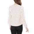 thumbnail image 3 of INSPIRE CHIC Blouse Chemise à Manches Longues à Col à Volants pour Femme de la Saint-Valentin G Blanc à Pois Rouges, 3 of 8
