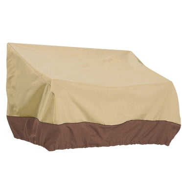 outdoorline Housse de Banc de Patio Robuste Imperméable Housse de Sofa d'Extérieur Housse de Mobilier de Pelouse - Beige + Café