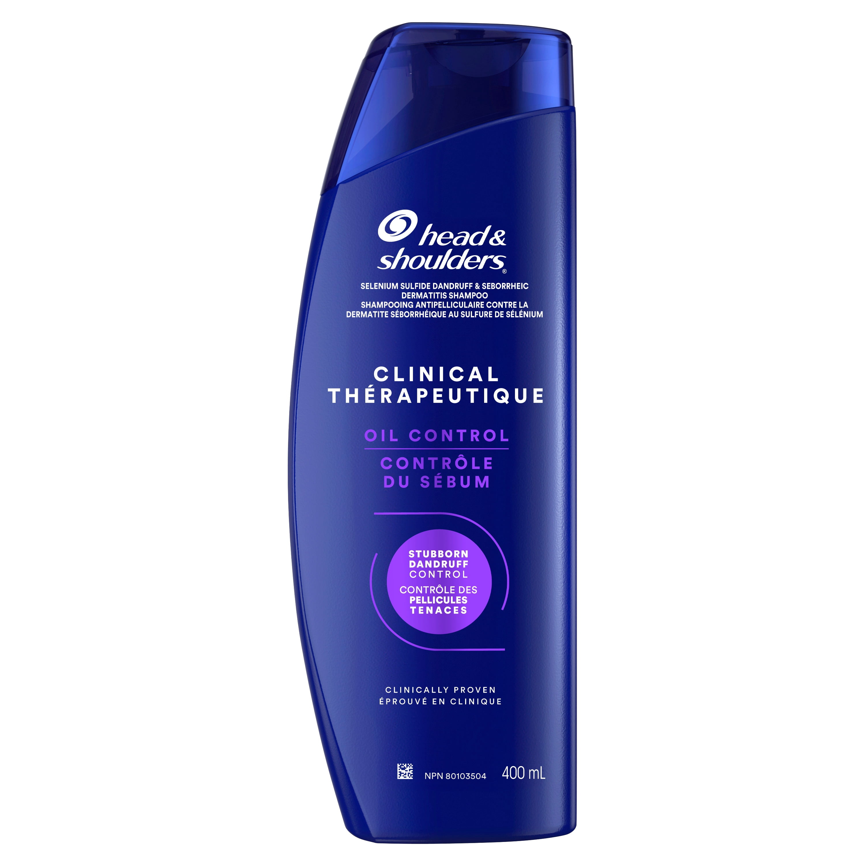 Head & Shoulders Dandruff Shampoo, Clinical Strength Oil Control, 1% Selenium Sulfide, Oily Scalp, Flake Protection, Stubborn Dandruff Control, Jasmine Scent, 400 mL