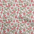thumbnail image 1 of oneOone Silk Tabby Red Fabric Floral Craft Projects Decor Fabric Printed By The Yard 42 Inch Wide, 1 of 4