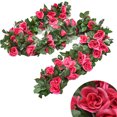 thumbnail image 1 of Artificial Rose Garland Hanging Simple Faux Rose Vine Floral Garland Decoration, 1 of 10
