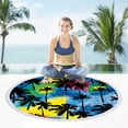 thumbnail image 4 of Serviette de Plage Ronde en Microfibre Imprimée, Serviette de Bain Super Colorée, Couverture de Plage Anti-Sable, Tapis de Plage, Serviette Polyvalente pour Voyage et Piscine, 4 of 8