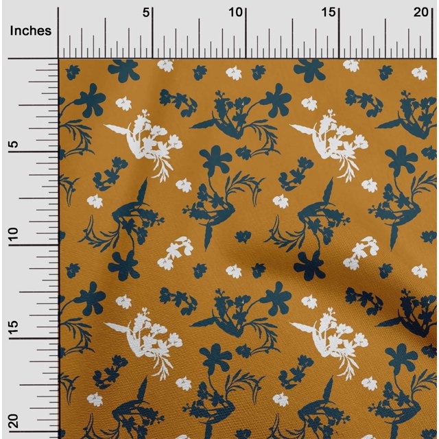oneOone Viscose Jersey Orange Fabric Florals Craft Projects Decor Fabric Printed By The Yard 60 Inch Wide