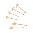 thumbnail image 1 of 3 Set Cheveux Circulaires Émail Multicolores Épingles à Cheveux Simples Barrettes Métalliques Clips à la Mode pour les Femmes Filles, Or, 1 of 6