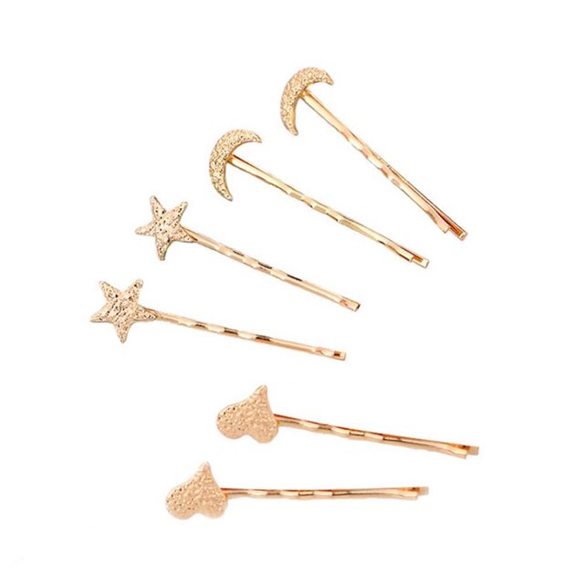 3 Set Cheveux Circulaires Émail Multicolores Épingles à Cheveux Simples Barrettes Métalliques Clips à la Mode pour les Femmes Filles, Or
