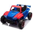 thumbnail image 4 of LISUEYNE 24V Two-Seater Kids Ride-On Electric Police Car with Parental Control, Four-Wheel Suspension, Megaphone, Power Display, Bluetooth, MP3, USB/TF, Music, LED Lights for Kids, Black, 4 of 6