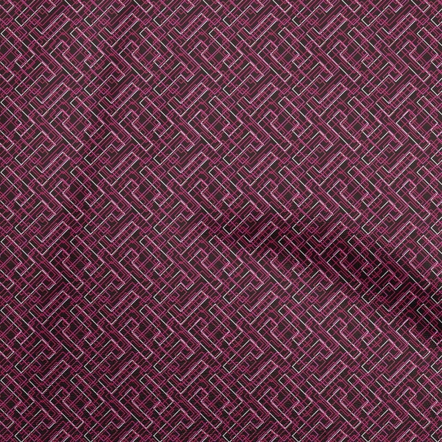 oneOone Velvet Dark Magenta Fabric Abstract Sewing Craft Projects Fabric Prints By Yard 58 Inch Wide