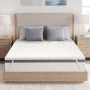 Hcore Extra Firm Mattress Topper Queen 3-inch Memory Foam + Support Foam, Double-Sided Firmness for Sleeping,Pain Relief, High-Density Firm Mattress Topper with Removable Cover 80"×60"