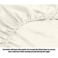 thumbnail image 3 of Oxford Collection 600 Thread Count Deep Pocket Egyptian Quality Cotton Solid Sheet Set (King, Ivory), 3 of 3
