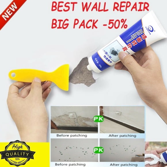 Dvkptbk Wall Repair Cream Wall Crack Repair Cream Non-Corrosive White Home & Garden