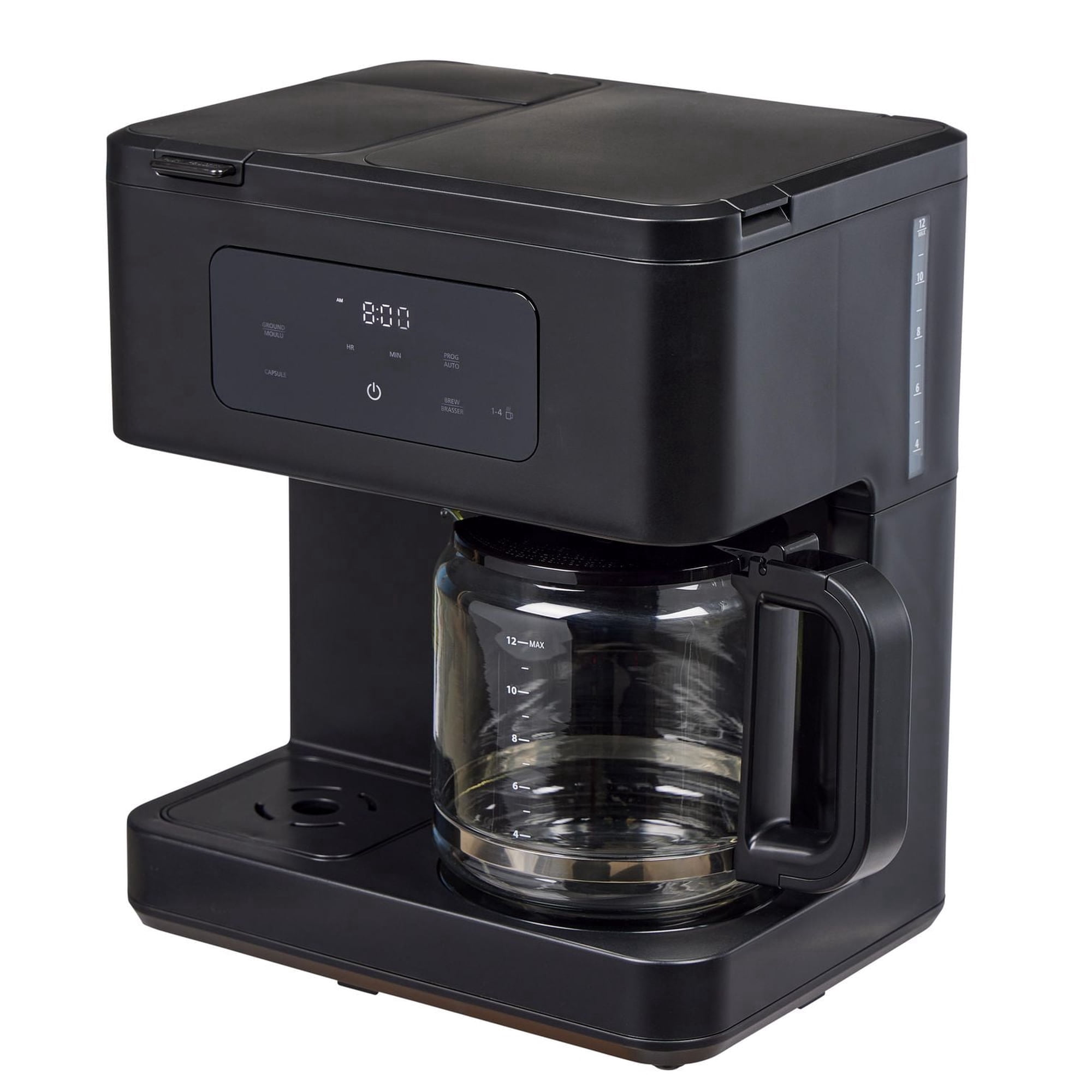 Refurbished Mainstays MS-202531 Dual Brew Side by Side Coffee Maker, 12 Cup Drip Plus Single Serve