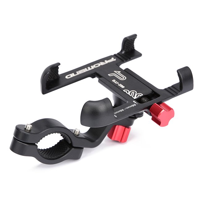 Strong Aluminum Alloy Bike Phone Mount Motorcycle Phone Holder 360° Rotation Adjustable Phone Cradle 31.8mm Handlebar