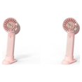thumbnail image 4 of Decodeary Handheld Fan Rechargeable Adjustable Portable Summer Personal Cooling Device Phone Holder Face Travel Office Cooler Pink 2Set, 4 of 6