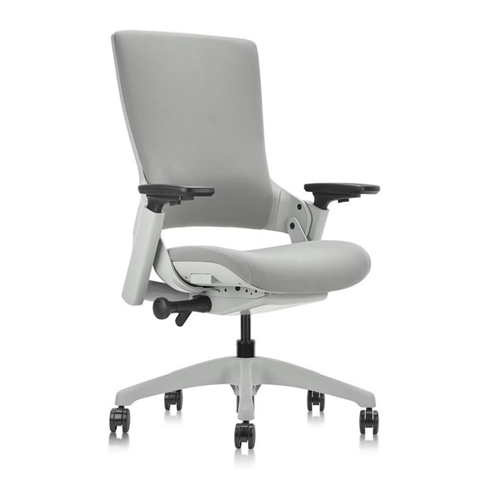 Furniture of America Nauta Mesh Office Chair with Adjustable Armrests, Gray (Set of 1)