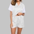 thumbnail image 2 of Besolor Pyjama d'Été pour Femme, Tenue de Nuit Décontractée à Manches Courtes, Chemise Boutonnée avec et Ensembles, Tenue de Détente, Pjs, 2 of 4
