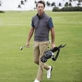 thumbnail image 4 of Golf Bags Men Stand Bag Mini Lightweight Carrier Bag Carry Driving Range Golf Training Case With Adjustable Shoulder Strap Black, 4 of 6