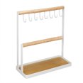 thumbnail image 1 of Robuste et Durable Bijoux Rack Collier Présentoir Fer et Caoutchouc Bois Matériel Dortoir pour la Maison, 1 of 8