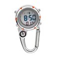 thumbnail image 4 of jinwen Carabiner Watch Clip Electronic Watch with Alarm Clock Unisex Accurate Date Week Orange, 4 of 9