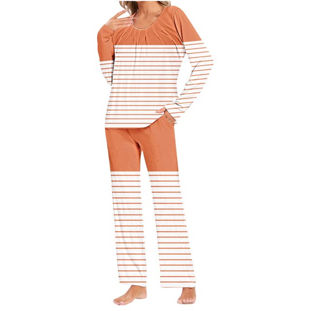 Rbaofujie Shorts Pajama Set Ladies' Gradient Printed Casual Top Pants Pajama Set Pajama Set