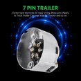 thumbnail image 3 of Trailer Accessories- 7 Pin Trailer Plug 12v Rv Sockets Towbar Towing 7pin Metal Trailer Connectors, 3 of 5