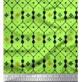 thumbnail image 1 of Soimoi polyester Crepe Fabric Jaal Jamdani Decor Fabric Printed Yard 52 Inch Wide, 1 of 1