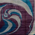 thumbnail image 1 of Ahgly Company Indoor Square Abstract Purple Lily Purple Abstract Area Rugs, 3' Square, 1 of 6