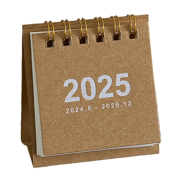 2025 Mini Desk Calendar, 2024-2025 Monthly Planner, Compact Desktop Calendar for Home Office Organization, Management Planning Tool for Work and School